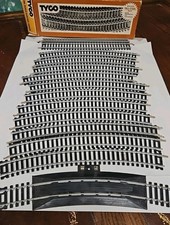 Tyco Exclusive Tru-Steel Track 12 Curves and 2 Straights With Box Fast Shipping
