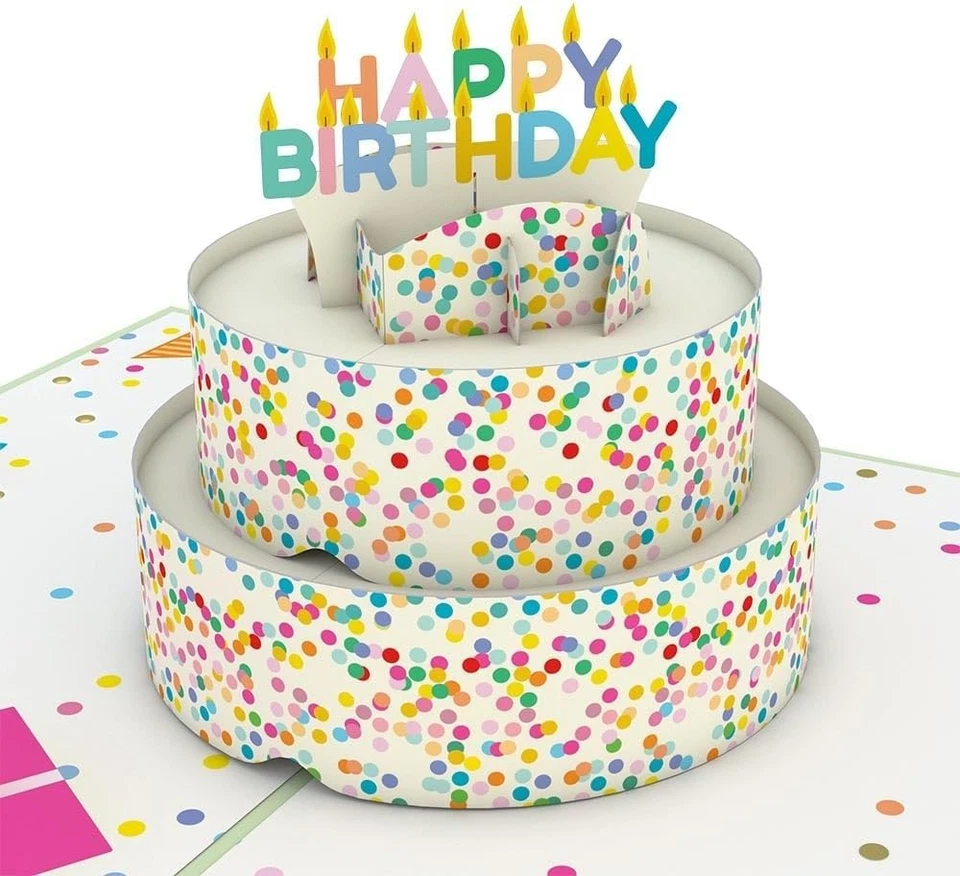 生日快乐弹出卡适用于她、他、女孩、男孩 - 3D 贺卡 - Sp... — 第 3/4 张图片