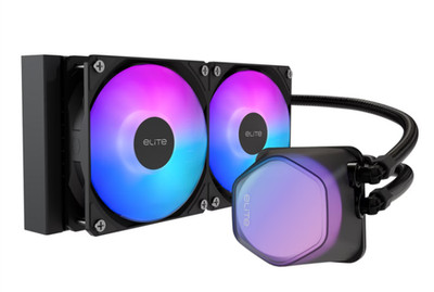 CoolerMaster Master Elite Liquid 240 240mm ARGB CPU Liquid Cooler, Black