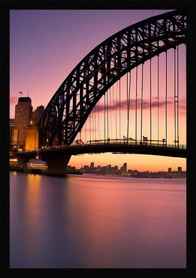 Moderner Hafen von Sydney gerahmtes Wandbild Poster Leinwanddruck Bild