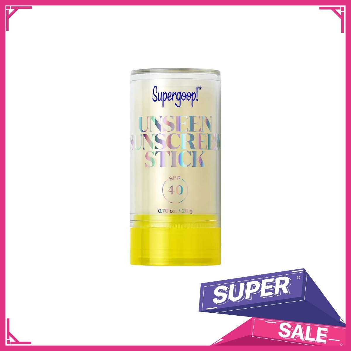 Supergoop Unseen Sunscreen Stick SPF 40 Full Size 0.7 Oz Exp 2027  