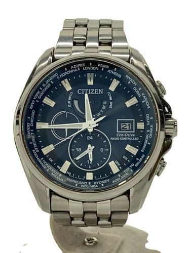 Citizen Eco-Drive HB20-T021697 Radio-Pilotée St. Acier Noir Solaire Hommes Watch - Photo 1 sur 6