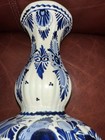 Delft Blue Handpainted Vase Vintage Blue and White 11” Tall  Made in Holland — photo 3