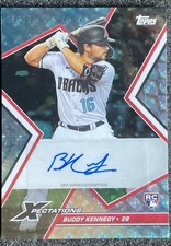 2023 Topps Xpectations AUTO CYBER CYAN FOIL 01/10 BUDDY KENNEDY #XA-BK MINT
