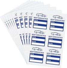 60pcs Clear Oil Change/Service Reminder Stickers 2"x2" Premium Quality Next