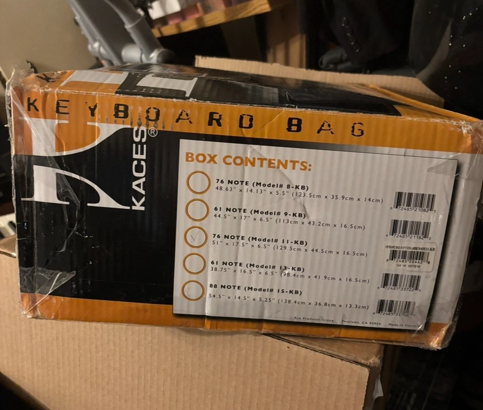 Kaces 11-KB Xpress Series 76-Key Keyboard Bag - Black - 51" x 17.5" x 6.5" - Image 3 of 3