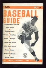 1966 Snibbe Sports Publications Baseball Guide Sandy Koufax Front Cover EX+