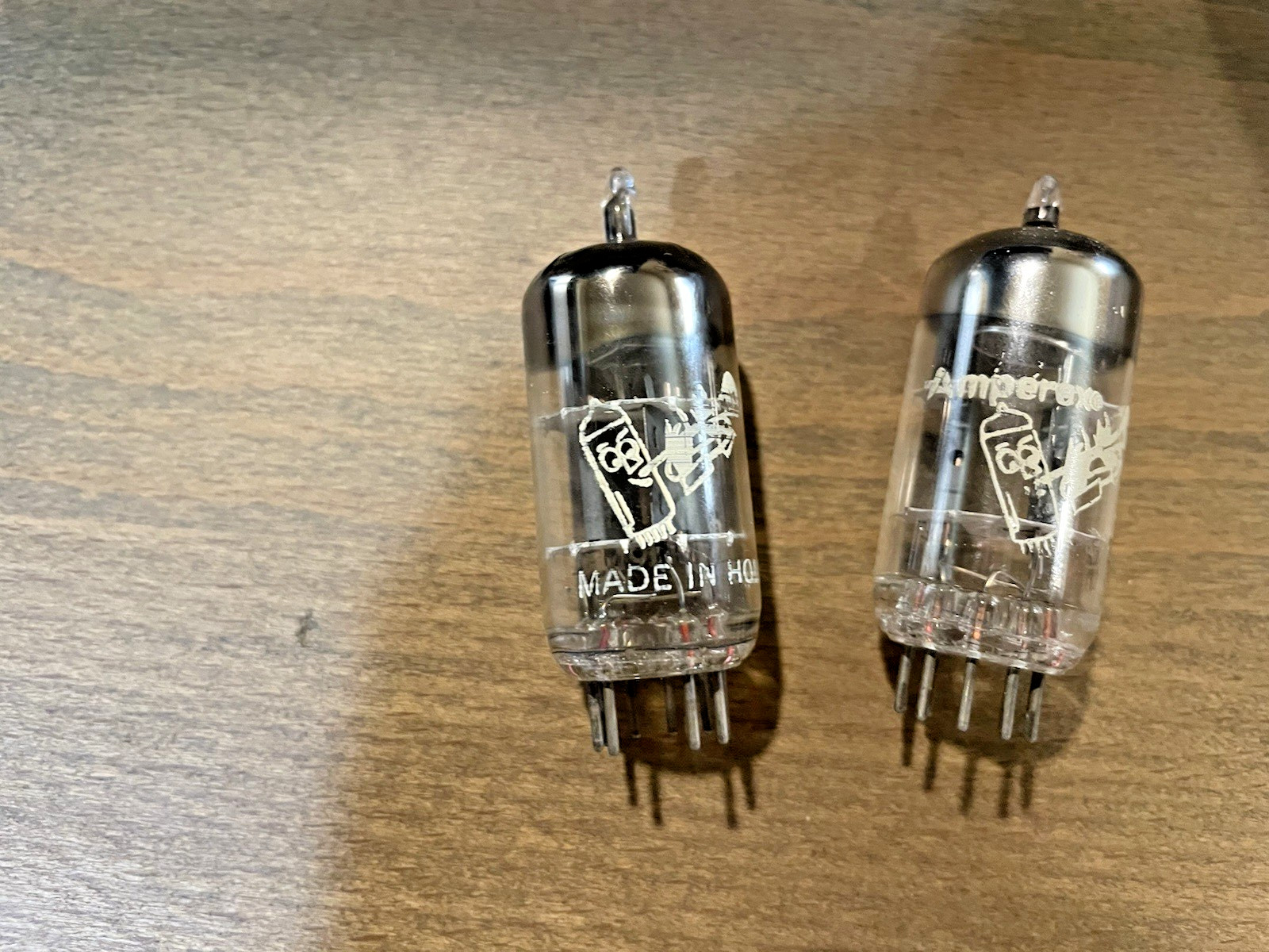 AMPEREX BUGEL BOY  12AT7 ECC81 / HALO GETTER  / PAIR /