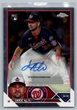 2023 Topps Chrome Update Jake Alu Auto #AC-JAL Washington Nationals