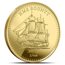 2026 1/4 oz Pitcairn Islands Gold Bounty Coin (BU) 5699.68 per troy oz