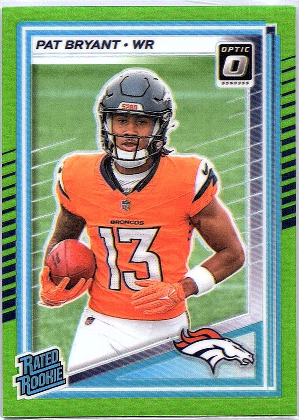 2025 Optic Pat Bryant Lime Green Rated Rookie Prizm /50 RC #215