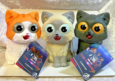 Set of 3 Disney Parks The Marvels Orange Grey & Black Flerkitten Squeeze Toy-New