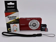 Sony Cyber-Shot DSC-W560 14.1MP Digital Camera Red Complete - Fully Tested Works
