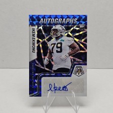 2022 Panini Mosaic Rookie Autographs Mosaic Ikem Ekwonu #RAM-IE Blue Mosaic /99