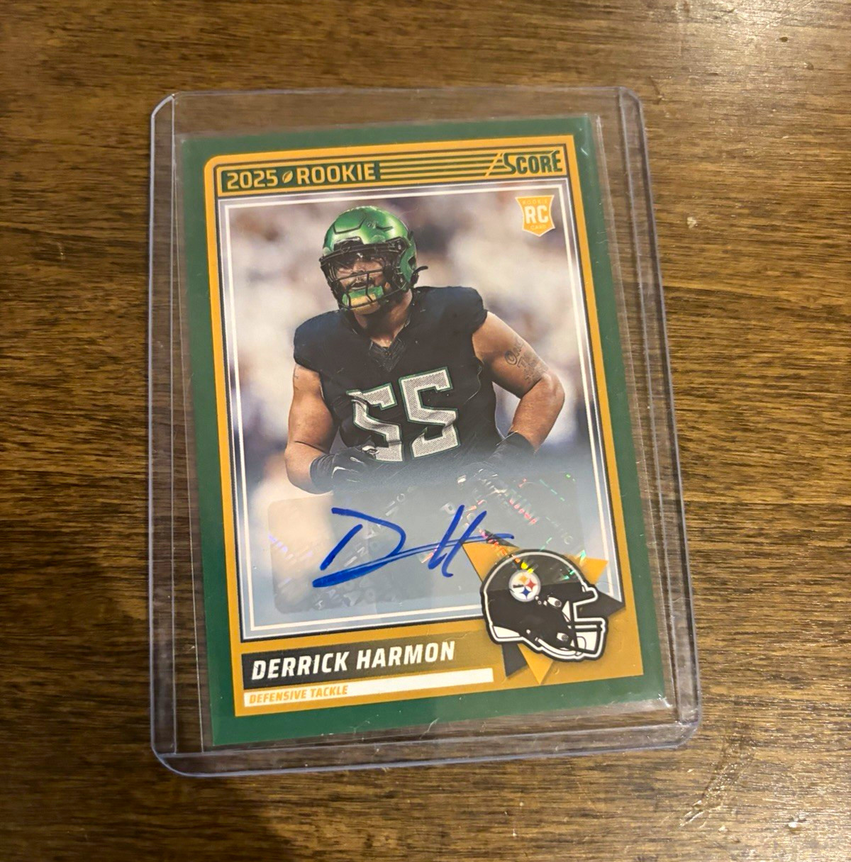 Panini 2025 Score Derrick Harmon Rookie Auto Signatures #81 Pittsburgh Steelers