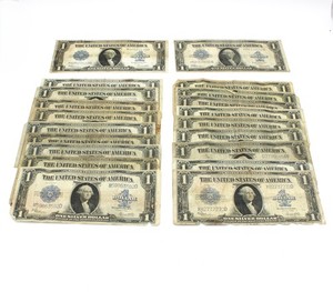 1923 $1 Horse Blanket Large Silver Certificates No Reserve Lot of 20 #C926-4