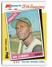 1982 Topps Kmart 20th MVP's #10 Bob Clemente Pittsburgh Pirates
