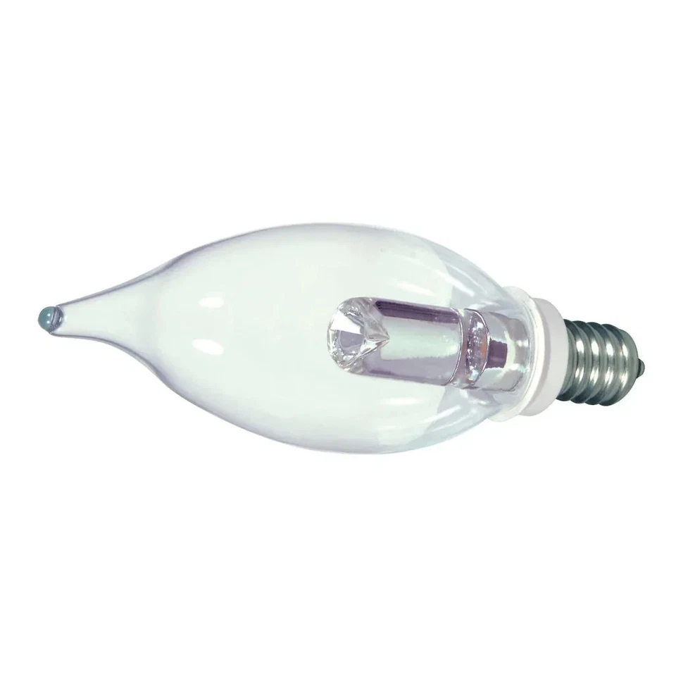 1 Watt LED - CA8 - Clear - 2700K - Candelabra base - 120 Volt - Carded - 12-Pack - Image 2 of 4