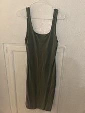Windsor Green Bodycon Dress Sleeveless Scoop Neck Knee Length Size S
