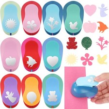 10 Pcs Craft Hole Punch Shapes 1 Inch Paper Punch Hole Mix Shapes Cutters for...