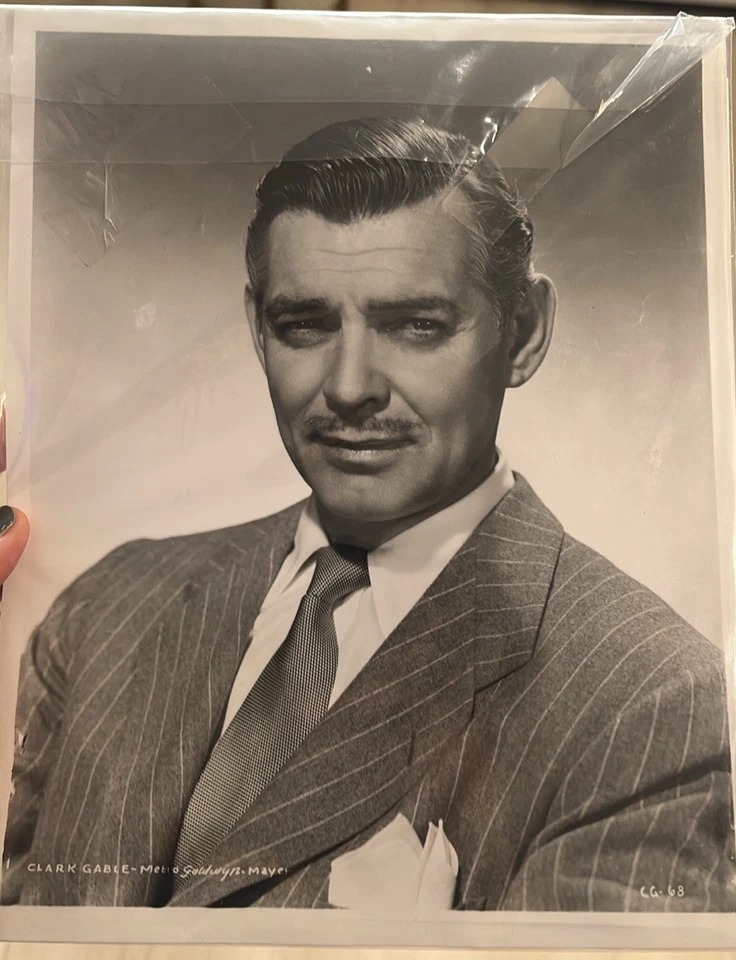 Clark Gable MGM Headshot CG68 8x10 Vintage Photo - Image 2 of 2