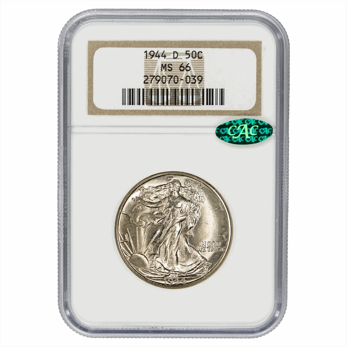 1944 Year Grade MS 66 Liberty Walking Half Dollars (1916-1947) for