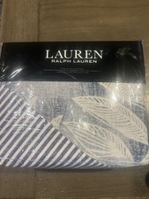 Ralph Lauren King 3pc Set Duvet Cover  2 King Shams Evan Botanical Palm Coastal