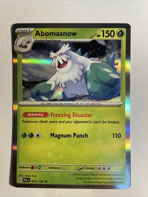 1x Paldea Evolved Pokémon Abomasnow Holo Englisch NM/M Pokemon