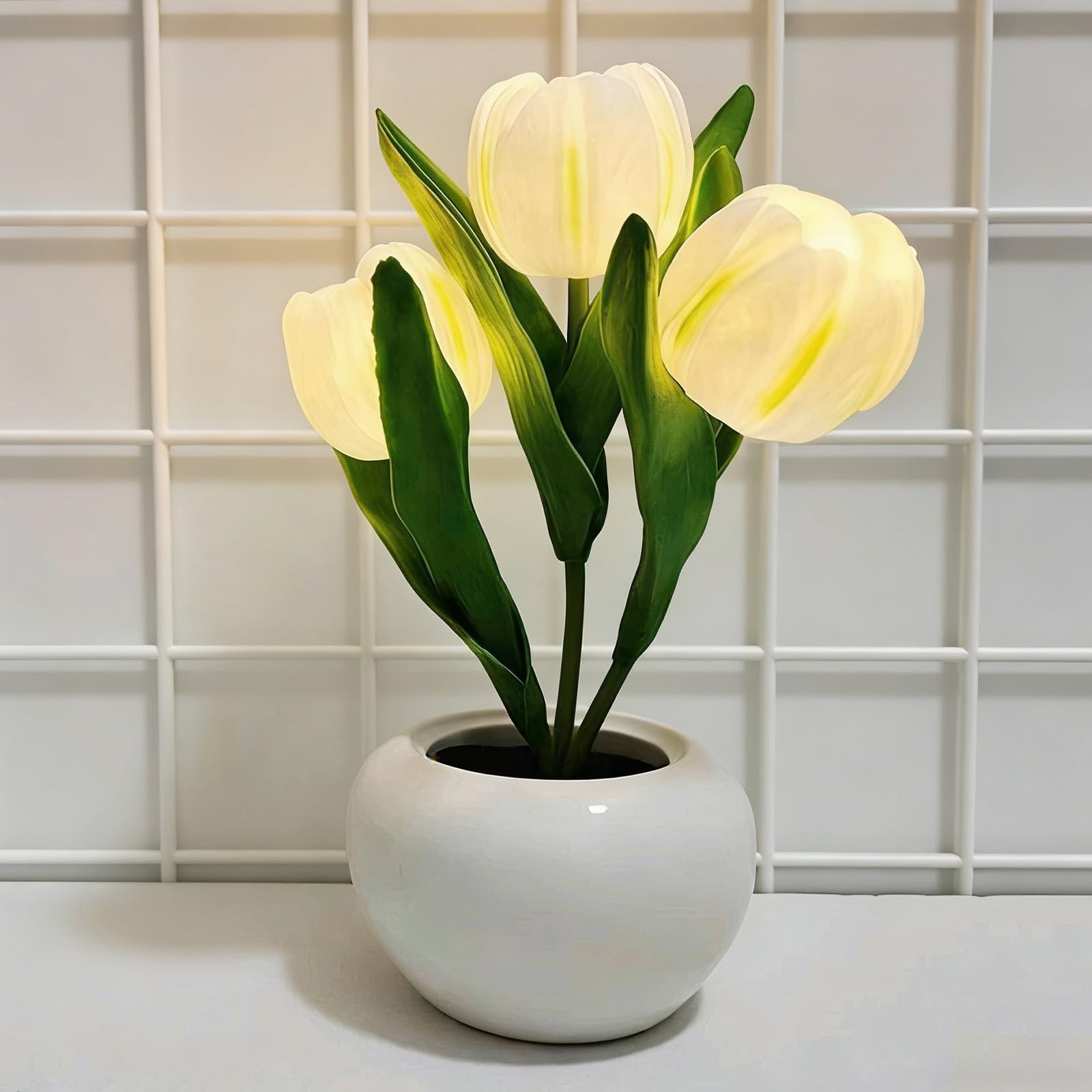 Veilleuse Tulipe LED rose pour une ambiance cocooning dans votre chambre à coucher