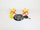 Vintage Mattel 1970s Barbie Camping Set Fire Pit Chair Lantern Accessories Only