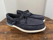 Sperry Men's Gold Cup Top-Sider A/O 2-Eye Leather Suede Blue Shoes Brown 10.5 M