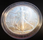 1988 WALKING LIBERTY AMERICAN EAGLE .999 FINE SILVER DOLLAR COIN  $1 USA CAPSULE