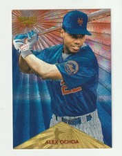 1996 Pinnacle Starburst #91 Alex Ochoa rookie card, New York Mets. rookie card picture
