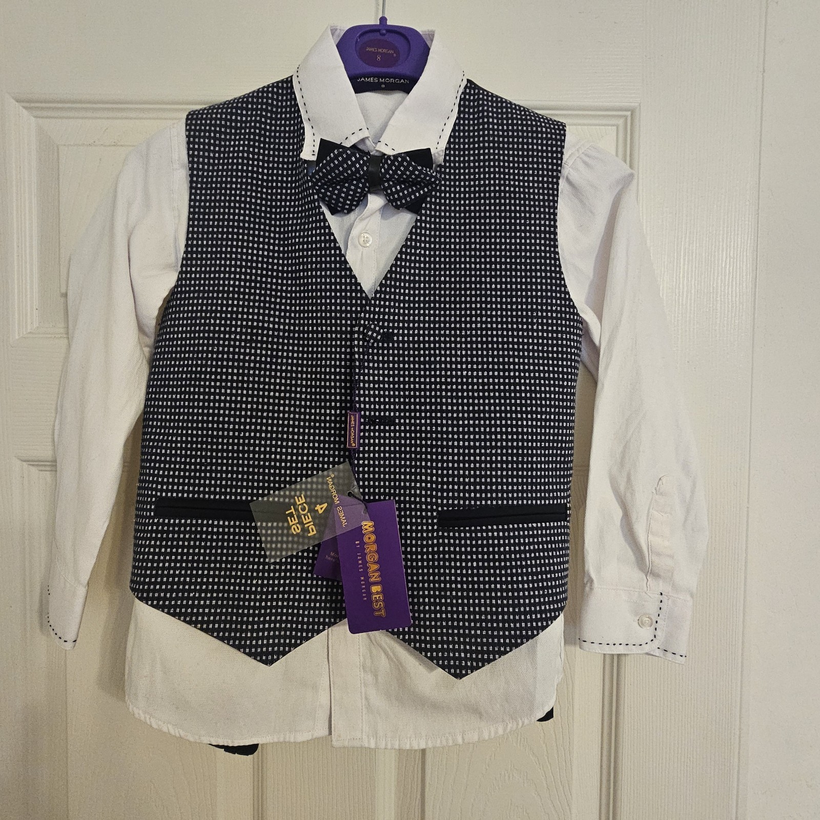 New James Morgan 4pc Boys Suit Size 8 Church Easter Christma