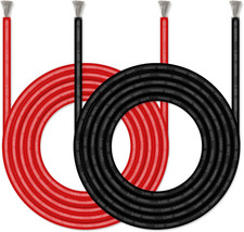 10 Gauge High Temp Silicone Wire 6 Ft Red and 6 Ft Black Flexible Insula