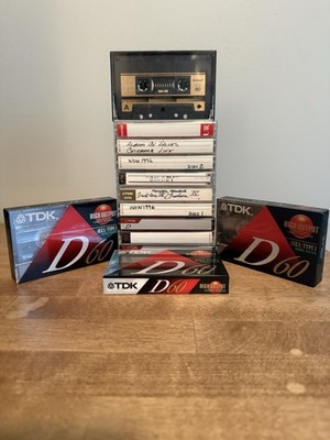 Lot of 10 Used Cassette Tapes Sold As Blanks Sony Maxwell TDK + 3 New
