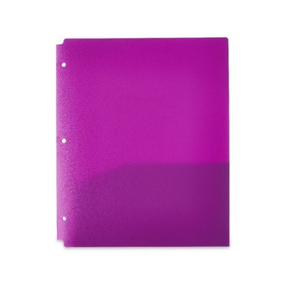2-Pocket Poly Folders Purple 9.4 x 11.4 Inches 50-Pack School Office Supplies