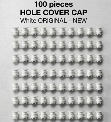 IKEA PAX KOMPLEMENT METOD VARIERA HOLE COVER CAP White X100 ORIGINAL - NEW