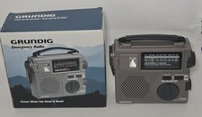 Grundig FR200 Emergency AM/FM SW Radio Crank Flashlight w/ Box