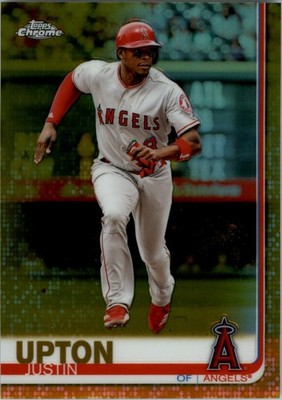 2019 Topps Chrome Gold Refractors #72 Justin Upton /50 - BB