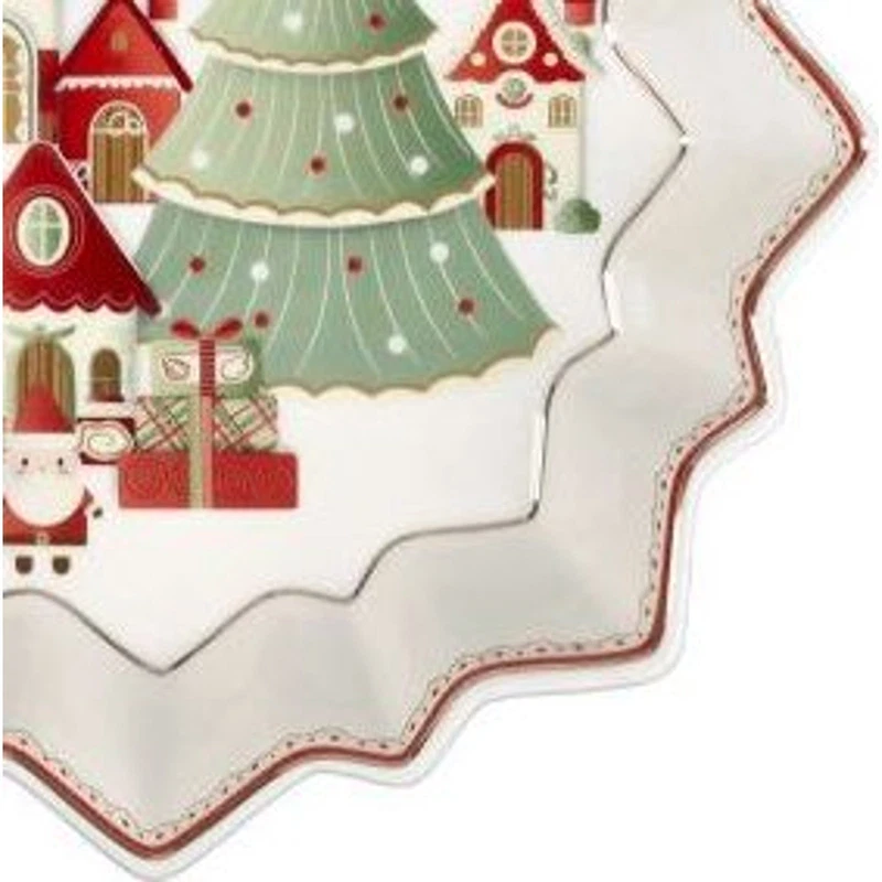 Ciotola Centrotavola Raggi 23,5 cm BRANDANI Villaggio in Festa Porcellana Natale, fotografia 6 di 9