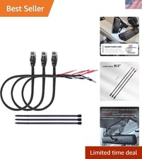 Durable 3-Pack Radar Detector Power Cord 16.5    Fuse  Zip Ties Included