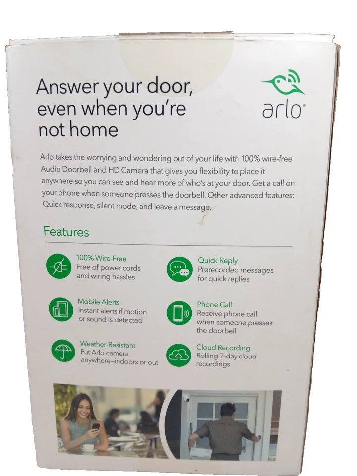 New In Box Arlo Pro HD 100% Wire-Free Camera Plus Audio Doorbell. - Image 2 of 4