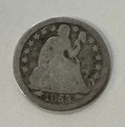 1853 Seated Liberty Dime US Coin Good Condition Variety 3 (1853-1855) w/ Arrows
