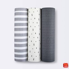 Muslin Swaddle Blanket Boutique 3pk : 100 Cotton Baby Wraps with Stripe Design
