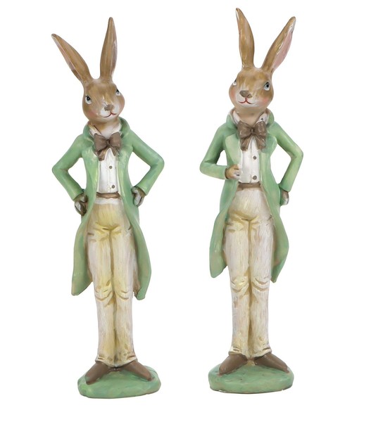 Hasen Deko Figur 2Er Set MäNner Osterhasen Figuren Osterdeko Ostern-image