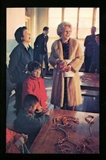 President postcard Richard Nixon Pat Nixon First Lady Peking China chrome
