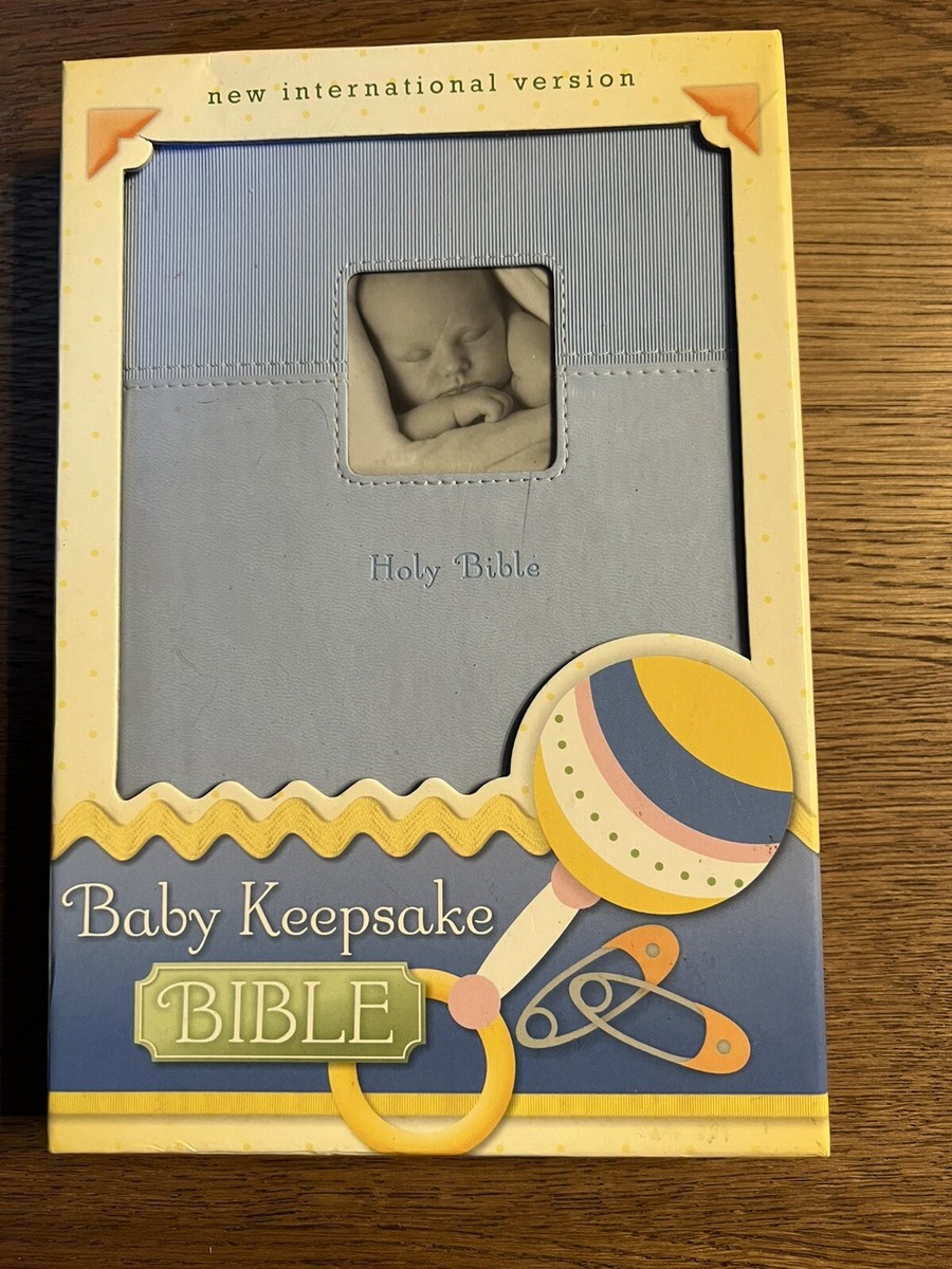 Keepsake Baby Bible Blue NIV Memory