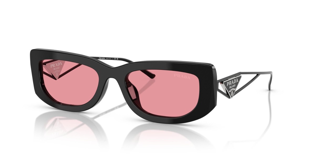 Prada PR 14YS Black/Pink (1AB30L) Sunglasses | eBay