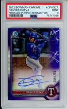2022 Bowman Chrome Danyer Cueva Purple Refractor Auto #'d 54/250 PSA 9